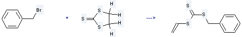 1,3-Dithiolane-2-thione is used to produce trithiocarbonic acid benzyl ester vinyl ester by reaction with bromomethyl-benzene.